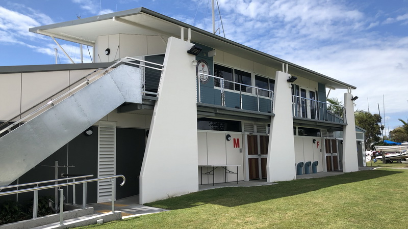 Sports building front view