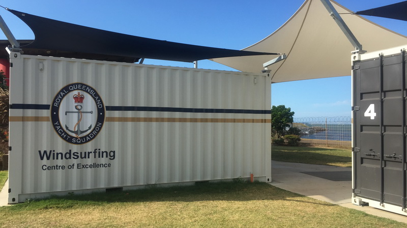 Windsurfing containers closed