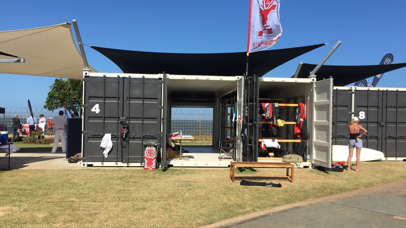 Windsurfing containers open